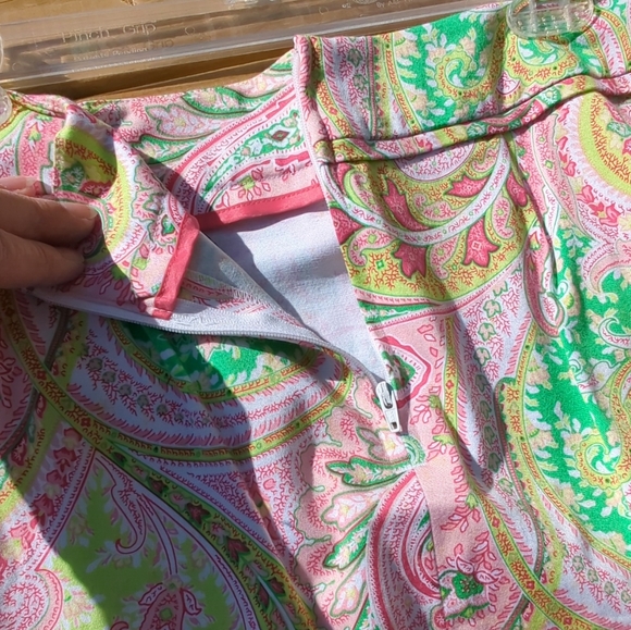 🩸SALE🩸Good Clothes Multi Color Paisley Design Mini Skirt 8 Petite - Picture 5 of 12